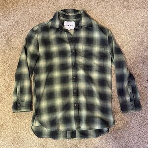 Lola River Green Plaid Women’s Button Down Shirt
